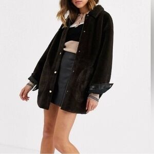ASOS pull and bear Women's  brown Faux Fur Coat